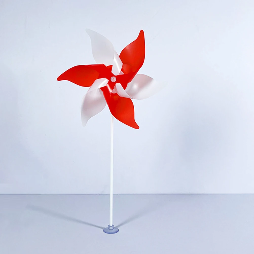Moulin à vent coloré, 10 pièces, décoration de bureau rouge et blanc, décor de pelouse de jardin, roues à broches d'extérieur pour jouet de jardin