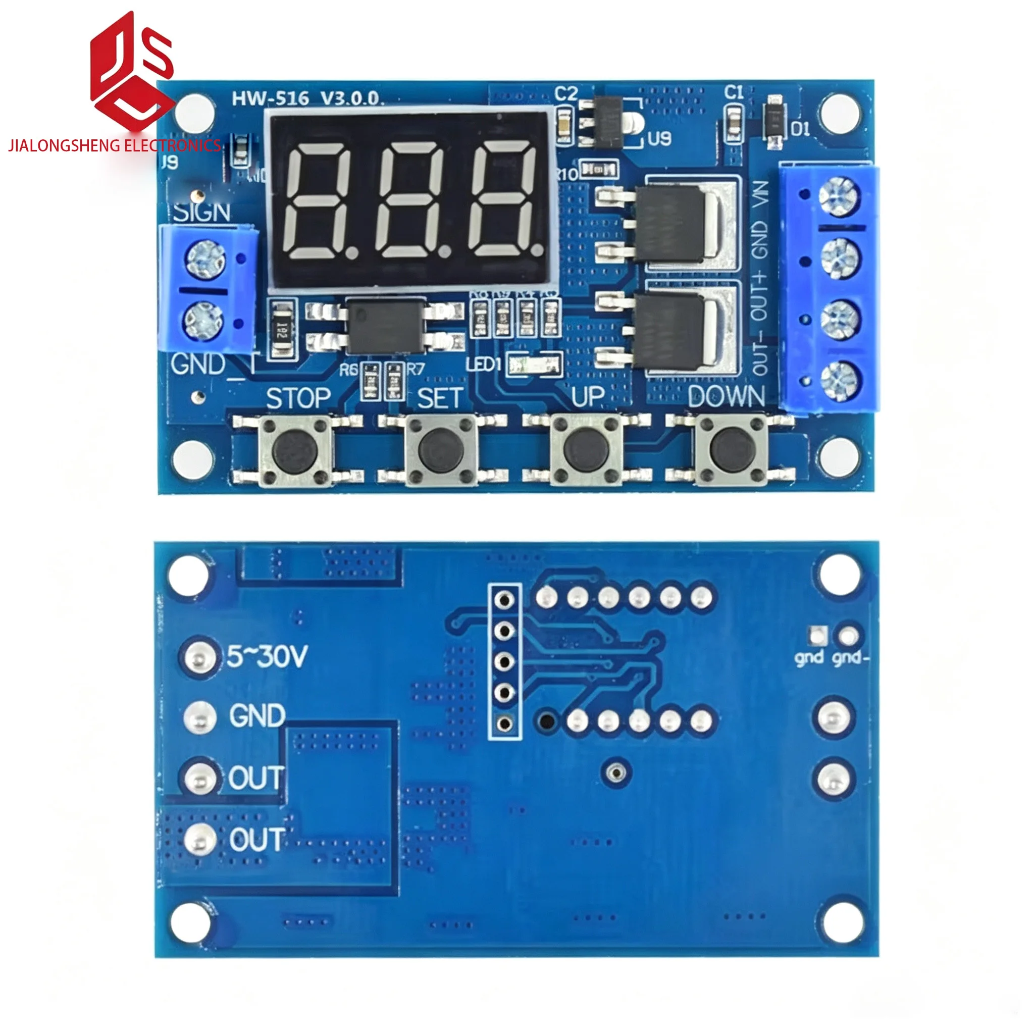 Trigger Cycle Timing Delay Switch Circuit Dual MOS Tube Control Board Replace Relay Module 12V 24V