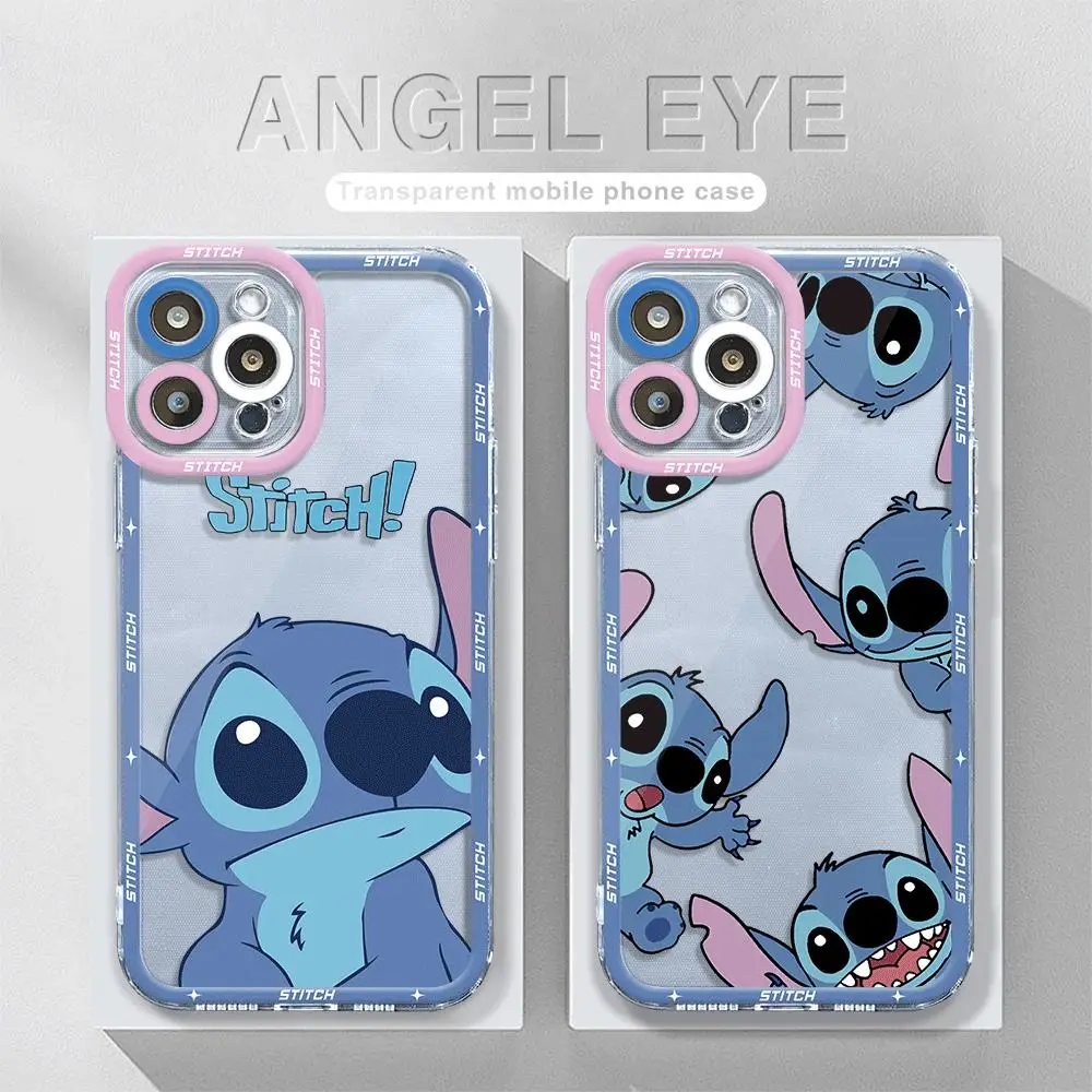 Cartoon Lilo Stitch Phone Case for Apple iPhone 15 Pro Max 13 14 Plus 12 Mini 11 Pro XR 8 SE 7 6S XS MAX Matte Shockproof Cover