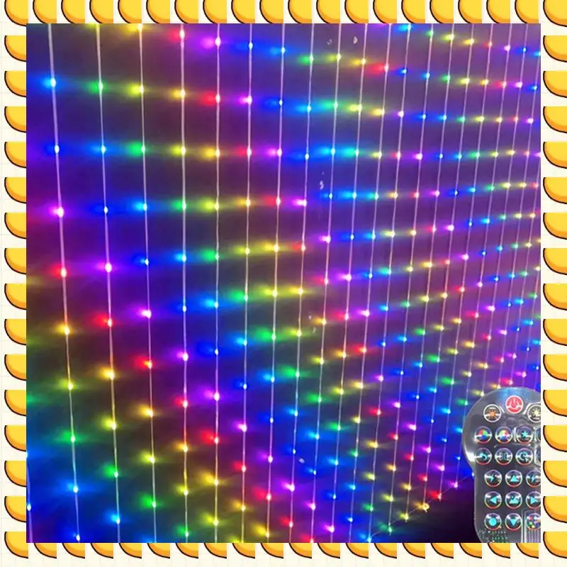 

BAAU Graffiti APP Curtain Lights RGB Phantom Colour Point Control Lights Ambient Lights Curtain Light String With US Plug,A Dura