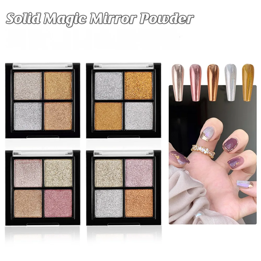 2/3PCS New Nail Accessories Nail Decoration Powder Uv Gel Nails 1 Box Of Dual Color Mirror Nails Nail Art Decoration