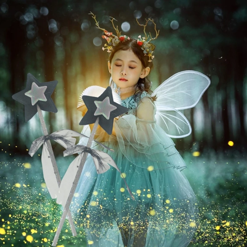 Star Wands Fairy Wands Angel kostuum rekwisieten Kid toverstaf voor verjaardag Halloween DXAA