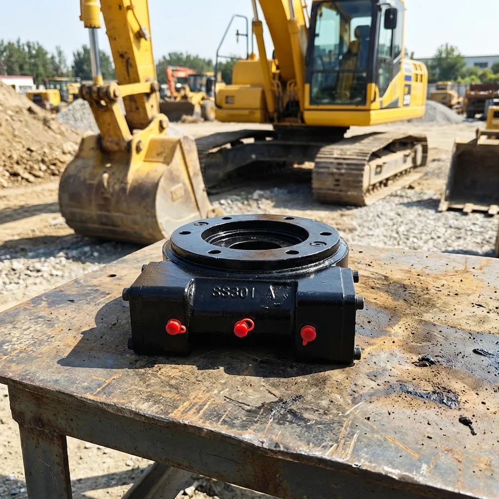 5In SE5 Single Worm Slewing Drive With Four Point Contact And Cross Roller Slewing Ring For Excavator Rotating Bucket