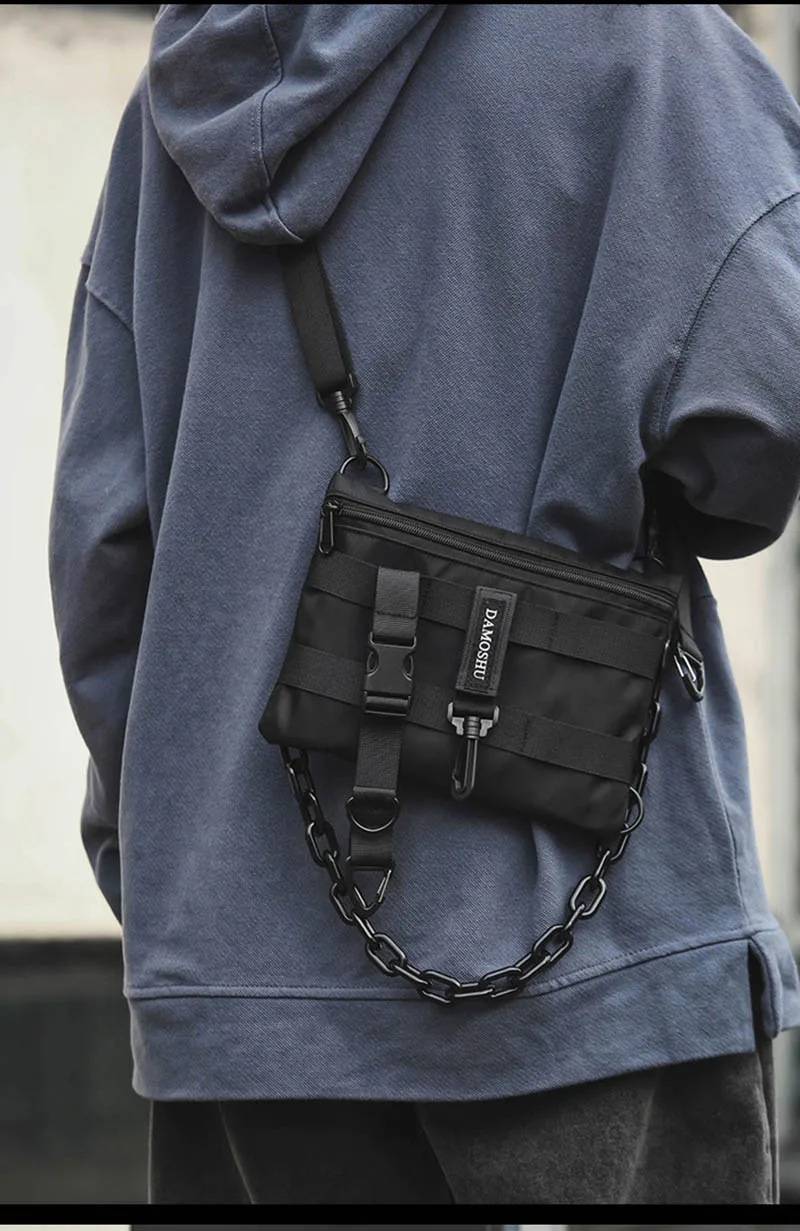 Funktionale Taktische Brusttasche für Unisex, Modische Hip-Hop-Weste, Streetwear-Tasche, Hüfttasche für Damen, Schwarze Wild-Brusttasche – Detail 3