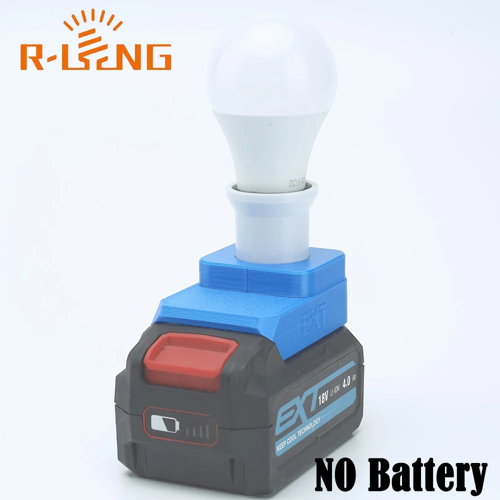 Luz de Trabalho Led com Bateria de Lítio Lâmpada E27 5w Ext 18v 20v Lâmpada Portátil Interior e Exterior sem Bateria