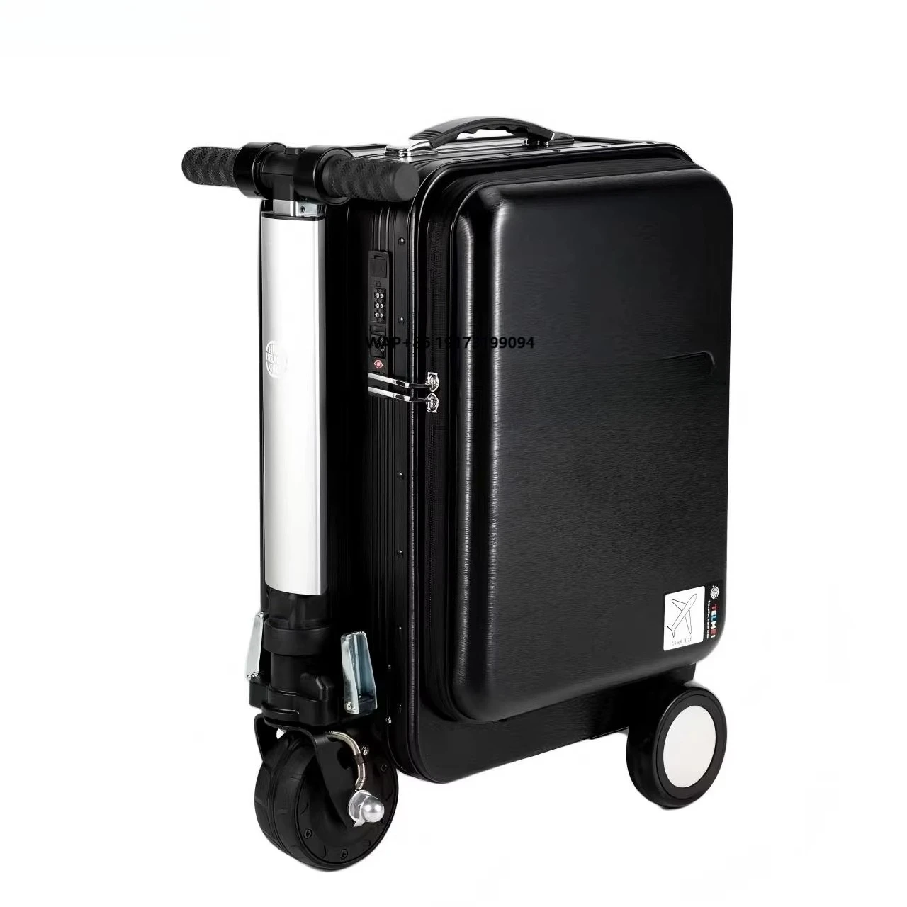 

20 Inch Ergonomic Smart Luggage Adjustable Handle Rideable Carry on Suitcase