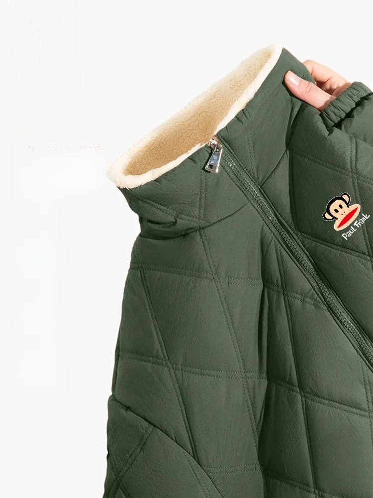 

Мужская утепленная куртка из овечьей шерсти, зимнее пальто, ветрозащитная теплая хлопковая одежда, повседневная модная куртка в стиле «обезьянья мордашка»