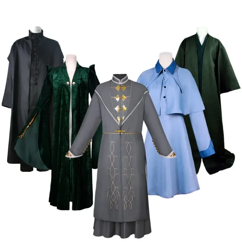 Robe Cape Costume Long Robe Dress Cosplay School Unifrom Movie Dumbledore Malfoy Voldemort Party Magic School Cosplay Costumes