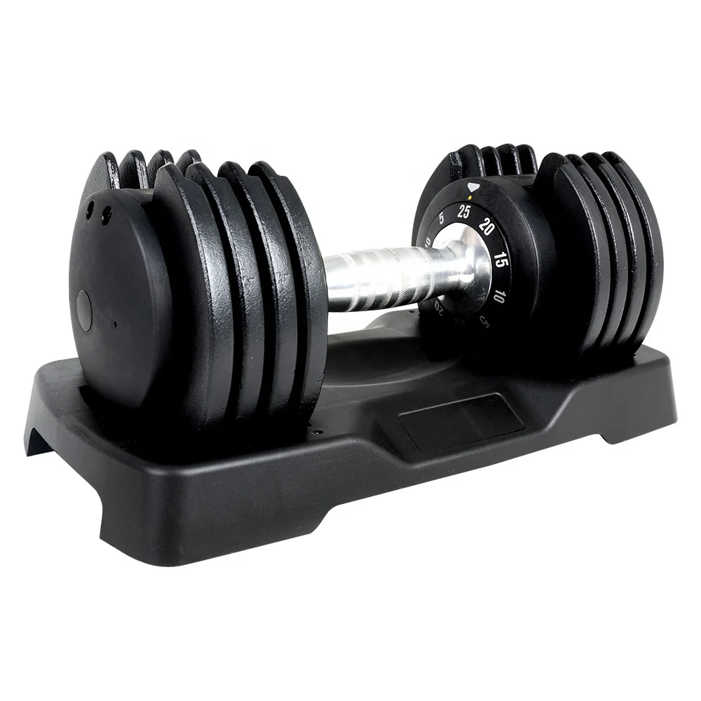 25KG Automatic Adjustable Dumbbell Indoor Gym Core Strength Weight Lifting Equipment