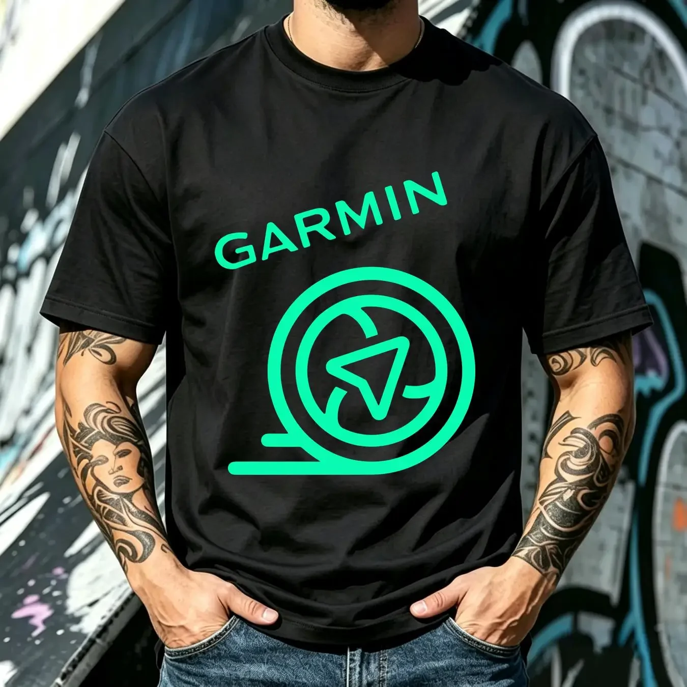 washed T Shirt New Design Garmin Marine GPS Electronics Logo Funny Size S to 5XL long or short sleeves vintage Washed homme