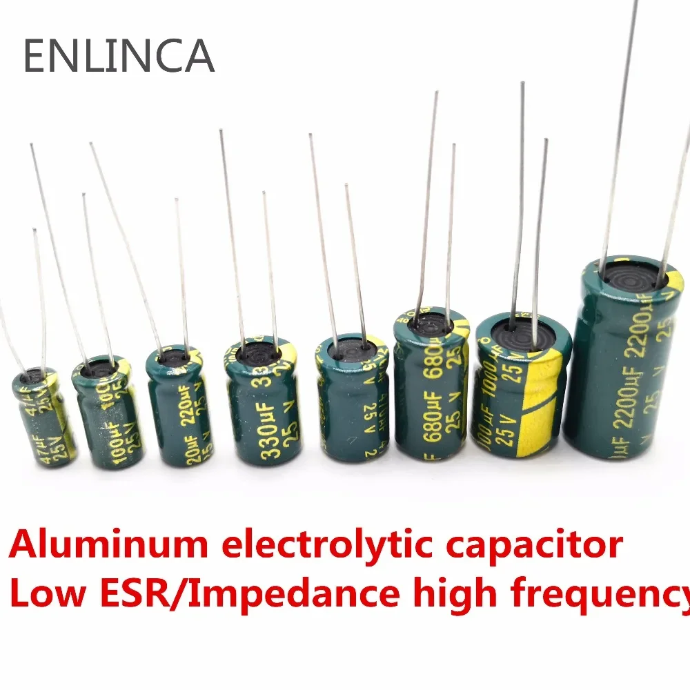 Vysoký frekvence elektrolytické kondenzátor 16V 25V 35V 50V 63V 100V 200V 400V 20% 100UF 220UF 330UF 470UF 680UF 1000UF 2200UF 3300UF