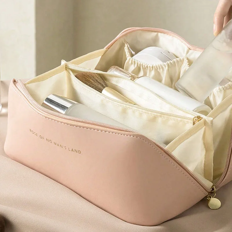 Bolsa organizadora de maquillaje para mujer, estuche de almacenamiento de lujo, caja de cosméticos, bolsa organizadora de viaje, Zipp