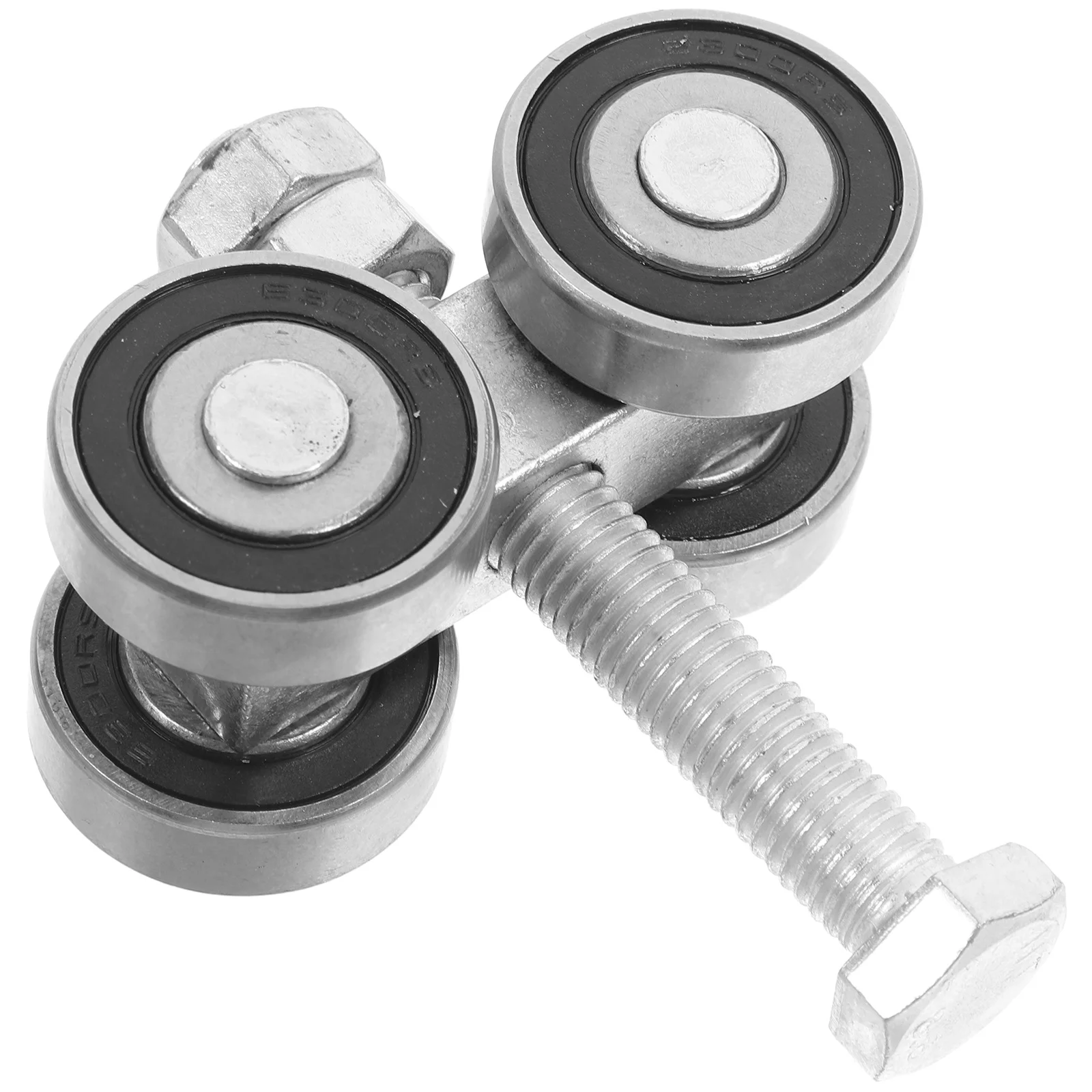 الثقيلة انزلاق الباب بكرة المزدوج الكرات الفولاذ المقاوم للصدأ عجلات عربة لأبواب جيب الحظيرة سقف جبل