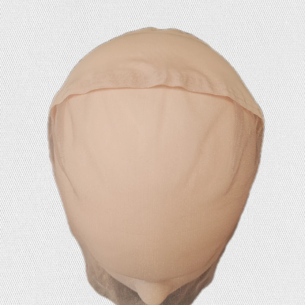 Gorro de peluca de encaje completo de 5 piezas Color beige para hacer pelucas con correas ajustables