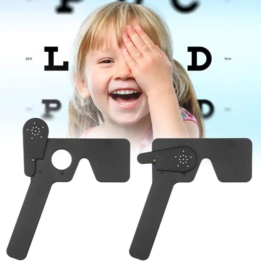 Black Eye-occluding Paddle for Vision Testing Handheld ABS Material Vision Adjustment Ruler Easy To Use Optometry Accessories