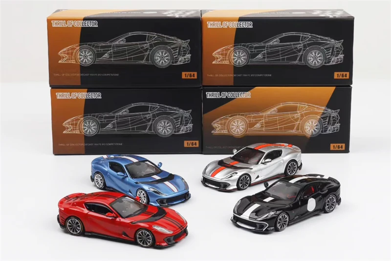 

Fuelme TOC 1:64 812 Competizione FE812C Green Blu Tour De France Rosso Fuoco F1 with Decals Diecast Model Car