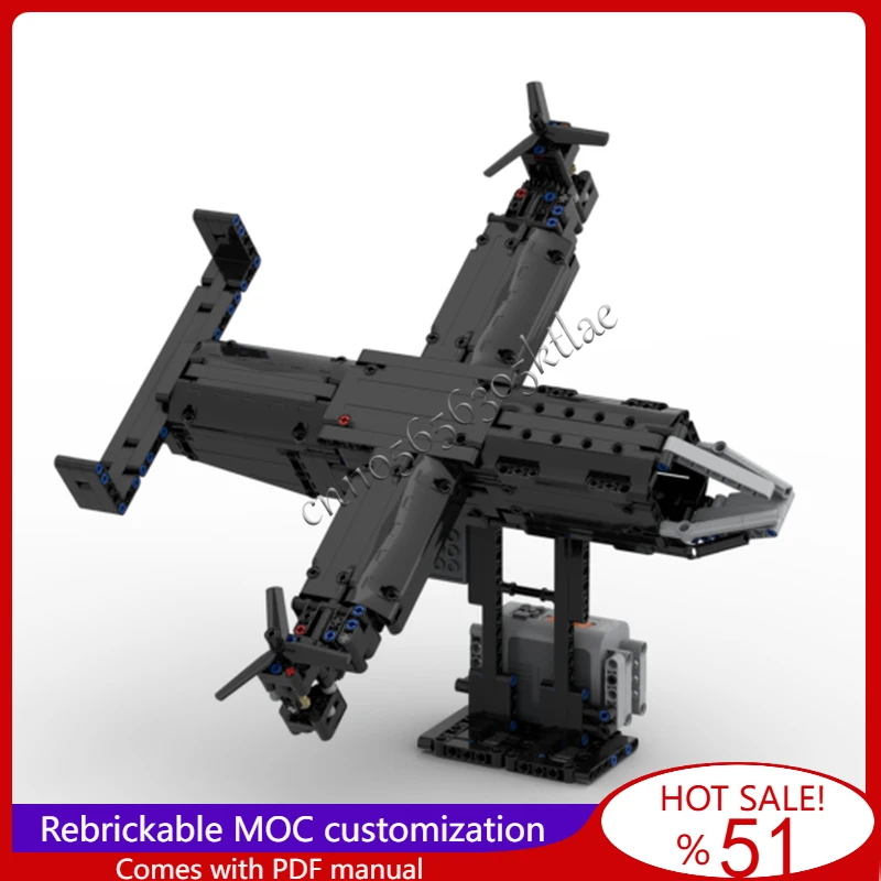 

509 шт. MOC военный колокольчик V-22, модель истребителя, собранная, обучающая, креативная для детей, игрушки, популярный рождественский подарок