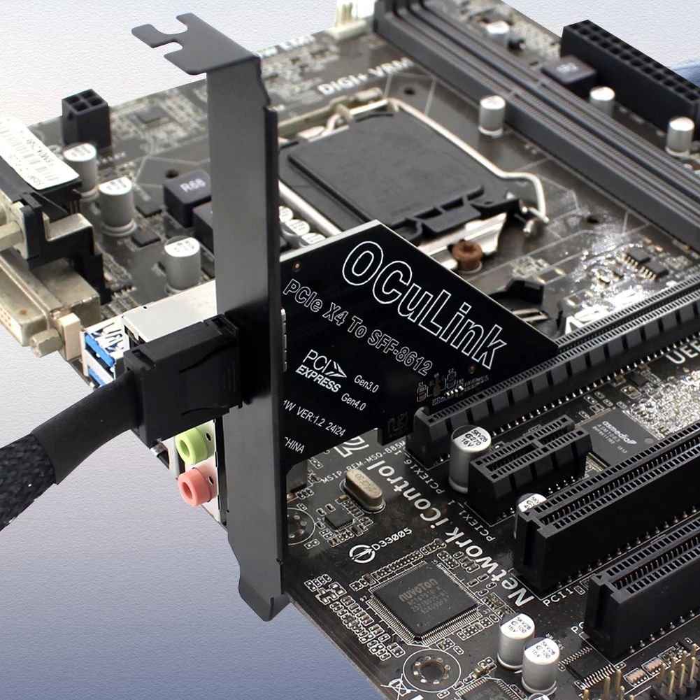 

1 шт. адаптер PCIe к SFF 8611 и 8612 Адаптер PCIe 4.0X4/X1 к Oculink PCle4.0 PCIe X4/X1 SSD к адаптеру U.2 OCUlink SFF-8612