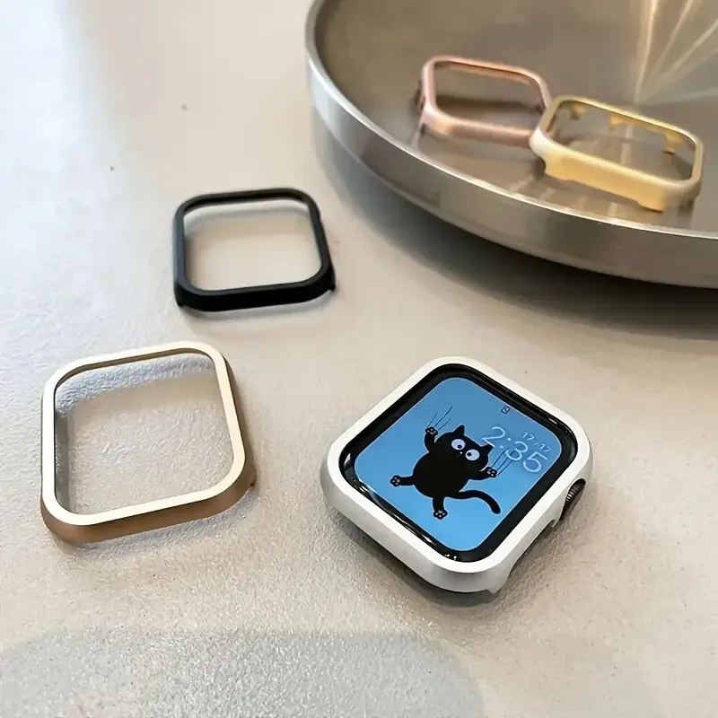 Metal Case for Apple Watch Ultra 2 Series 9 8 7 41mm 45mm Aluminium Alloy Bumper Cases for iWatch 6 5 4 SE 40mm 44mm Frame Cover