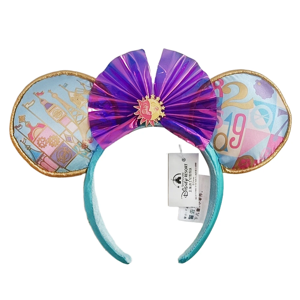 Disney pumpkin Mickey Minnie Headband Adults/Child Disneyland PU Leather Bow Ear Women Christmas Gifts image 3