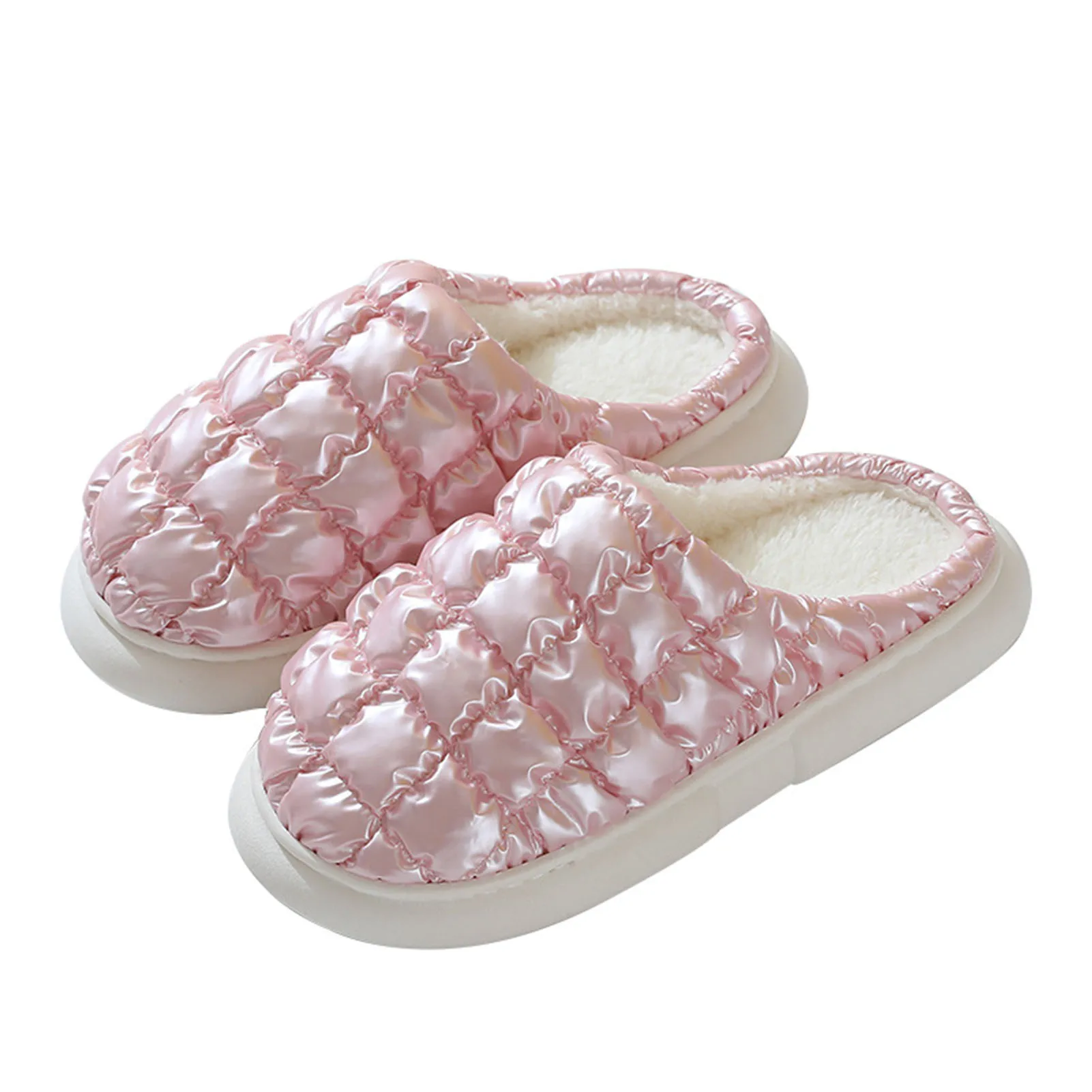 The New Autumn And Winter Cotton Slippers Female Home Interior Down Bread Cotton Slippers Male Plus Velvet Thermal Couple