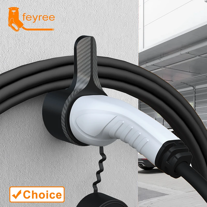 feyree EV Charger Holder Holster Dock For Electric Vehicle Type 2 Charging Cable Extra Protection Leading Wallbox