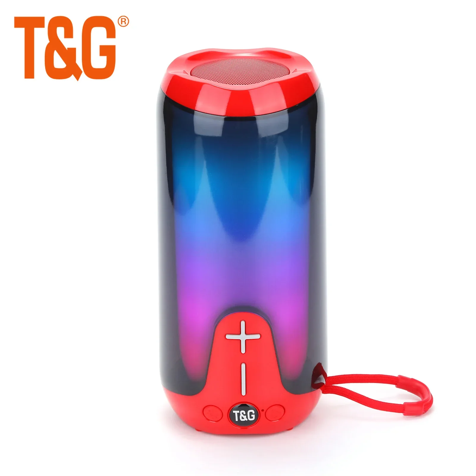 360 Stereo Sound Box Wireless Bluetooth Speaker Portable Outdoor Subwoofer Transparent Sound Column RGB Light TWS FM Boombox AUX