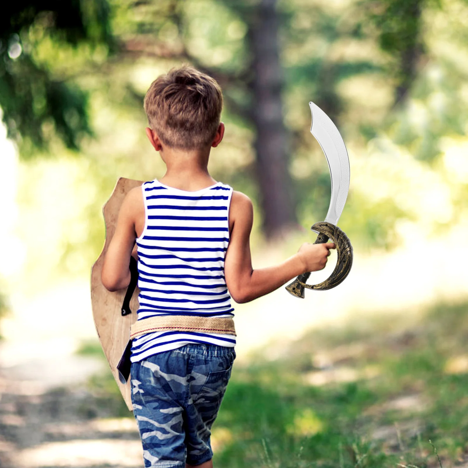 Cosplay pour fête d'halloween, accessoires de Pirate, accessoire d'épée en plastique, Costume pour enfants, cadeau de Festival, ensemble de jeu de Pirate, boucle d'oreille