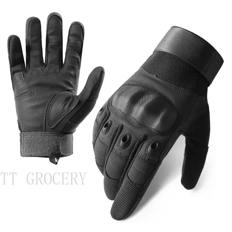 Pantalla táctil táctica Paintball Airsoft combate motocicleta nudillo duro guantes de dedo completo protección de seguridad