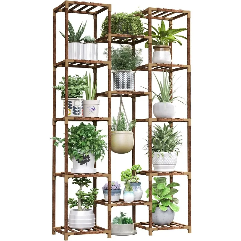 

Tall Plant Stand Indoor Outdoor, 13 Tier Large Plant Shelf Rack Holder for Multiple Plants, Flower Stand for Hanging