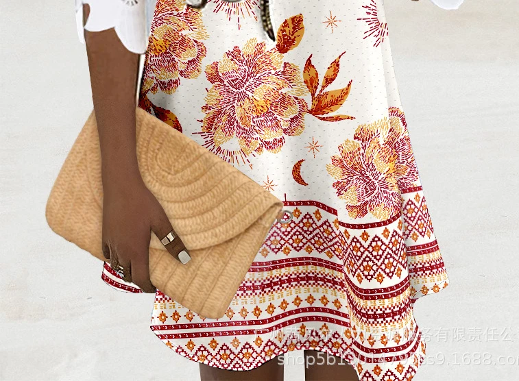 Feminino floral impressão ombro frio profundo v crochê renda mini vestido casual sexy verão moda