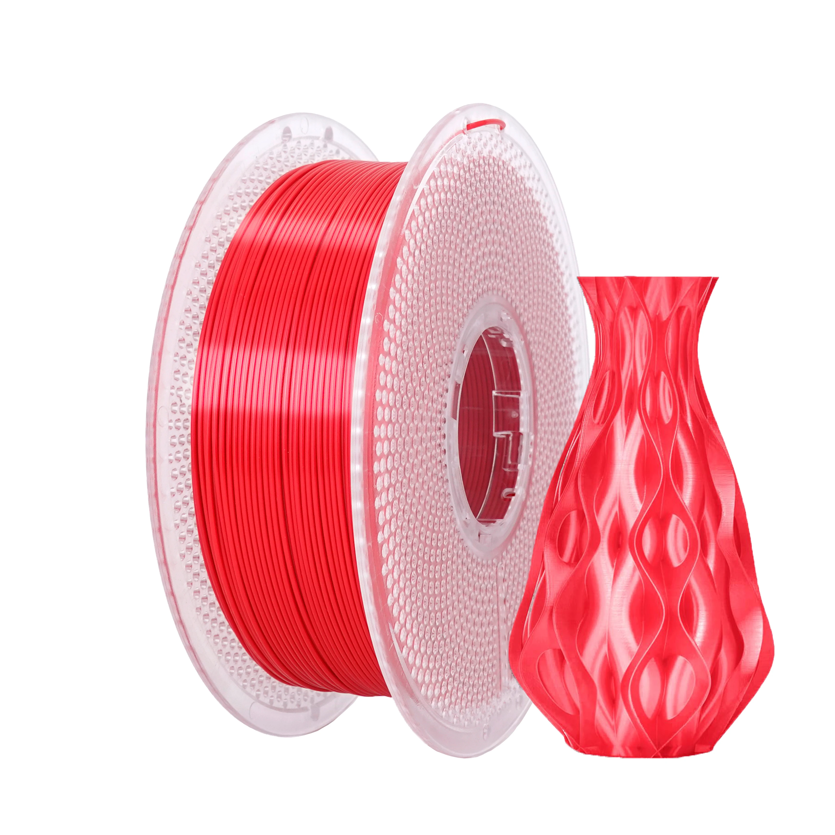 

PLA Silk 1 кг, красный PLA-филамент для 3D-принтера, 1,75 мм, более прочный, аккуратно намотанный, точность размеров +/-0,02 мм, подходит для большинства 3D-принтеров