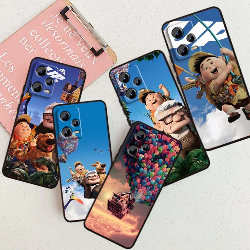 

Disney UP House Shell For Xiaomi Redmi Note 15 14 13 12 12S 11E 11 11S Pro Plus 4G 5G Black Soft TPU