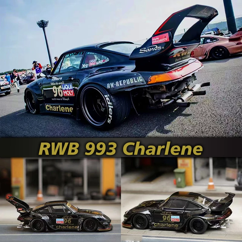 SW In Stock 1:64 RWB 993 Charlene Diecast Diorama Car Model Collection Miniature Street Weapon