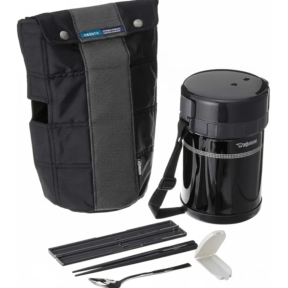 

Баночка для обеда премиум-класса с вакуумной изоляцией — коробка для бенто из нержавеющей стали с 3 контейнерами, видкой ложкой и сумкой для хранения горячих/холодных продуктов