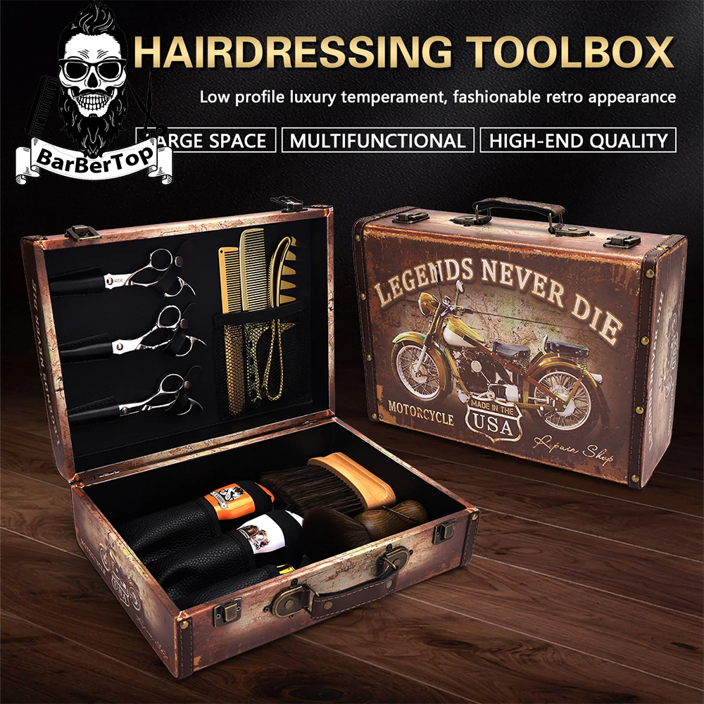 Hair Salon Hairdressing Tool Case Barber Large Capacit Shear Comb Storage Box Professiona Barbershop Styling Tools Accessories