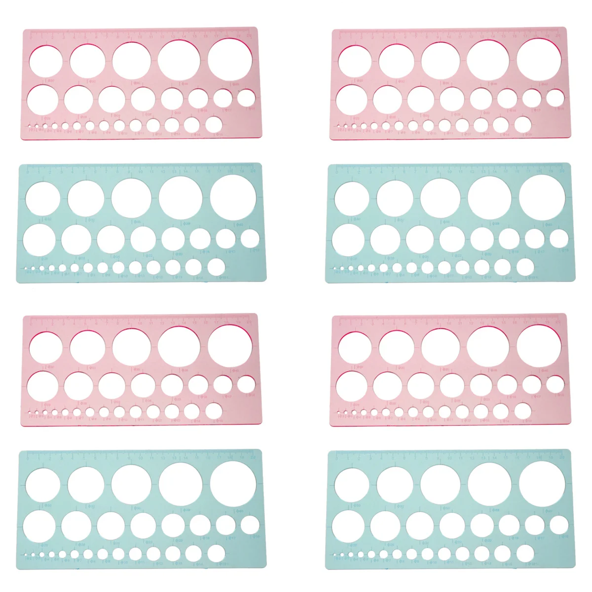 8Pcs Transparent Plastic Drawing Rulers Precise Scale Straight Ruler School Office Student Supplies Straight Ruler