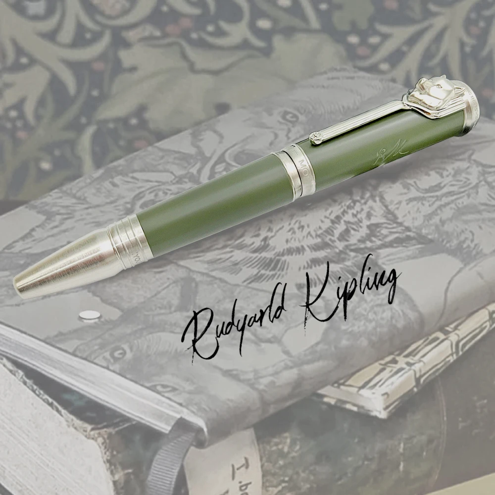 

YAMALANG Writer Edition Rudyard Signature With MB Serial Number Ballpoint Pen Writing Smooth Stationery Embossed Wolf Head