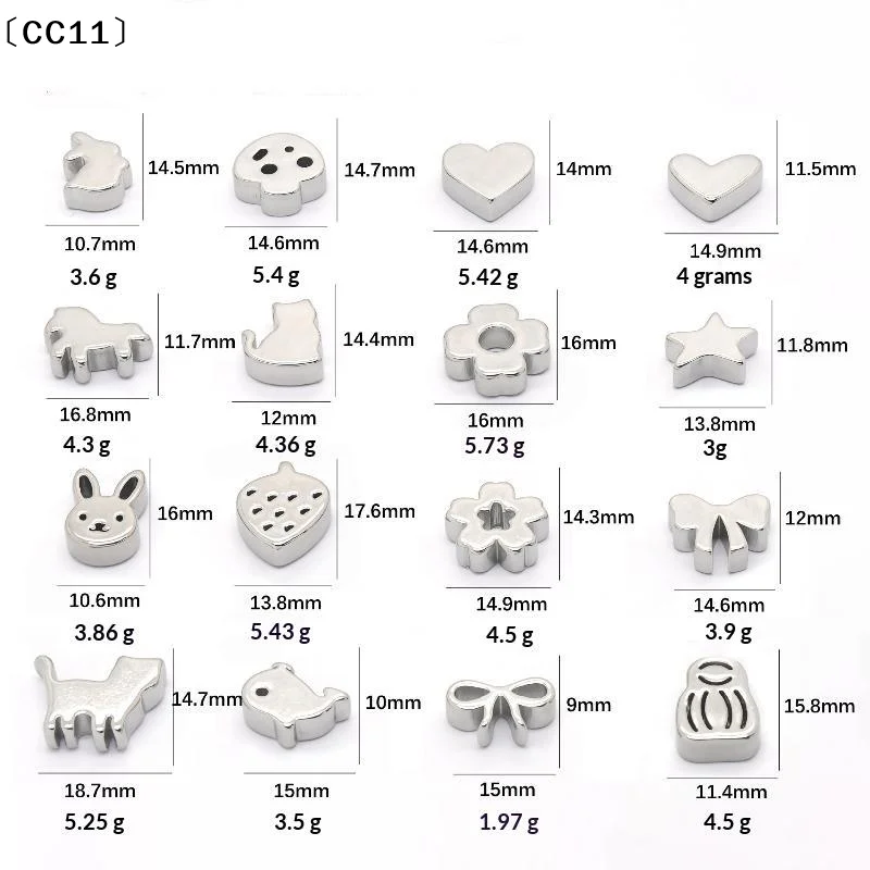3Pcs Stainless Steel Cute Shaped Spacer Beads Polished Long Shine For Matcha Sifting Beads - Japanese Tea Ceremony Tool〔CC11〕