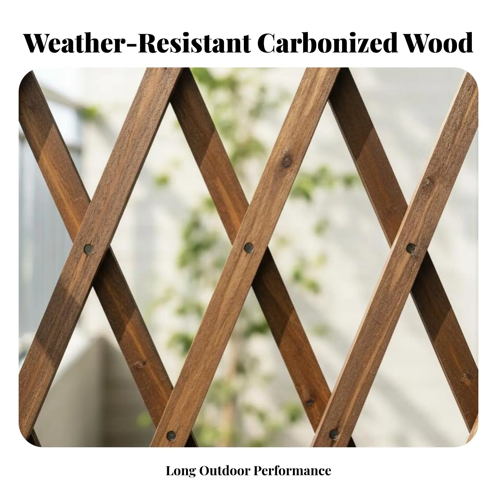 Expandable Wooden Trellis Adjustable Size Expandable Lattice Panel Decorative lattice Weather-Resistant for homeowners