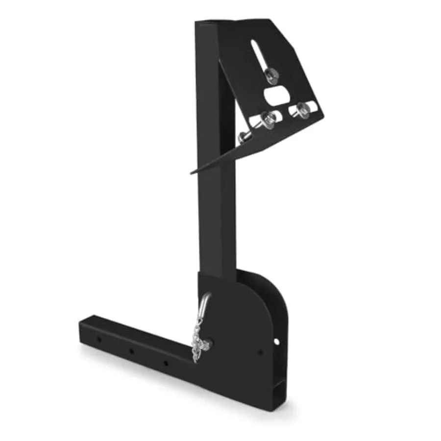 

Multi Functional Foldable Trailer Hitch Spare Tire Carrier Adjustable Hitch Fit for 2 Inch Receive Mount Compatible with 4 and