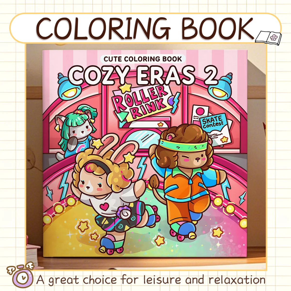 COZY ERAS Coloring Book for Adult Featuring Bold-easy Pattern for Relaxation Kids Educational DIY Painting Drawing Book