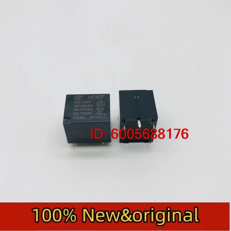 10PCS Hongfa relay JQC-3FF-012-1HST, set of normally open 4-pin 10A HF3FF-12VDC-1HST Original & Brand New