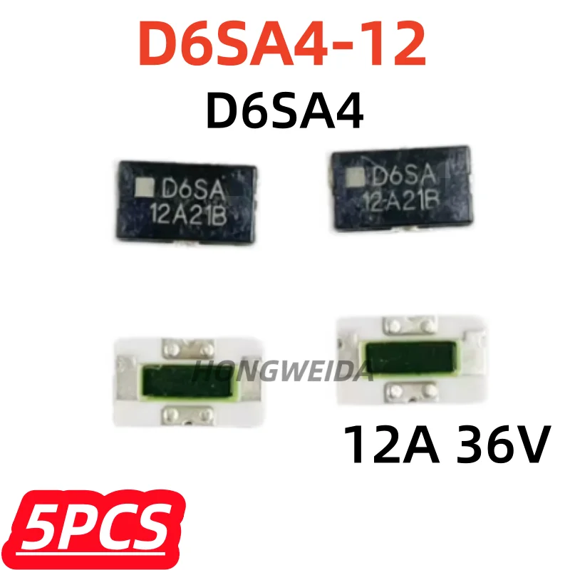 5Pcs/lot 100% New D6SA4-12 D6SA4 12A 36V Lithium battery fuse
