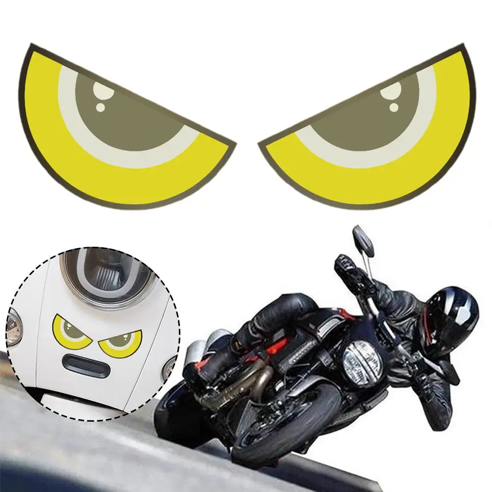 Devil Eyes Car Motorcycle Stickers Helmet Fairing Rear Electric Decal Decoration Car Motorcycle Stickers Reflective Window D4z4