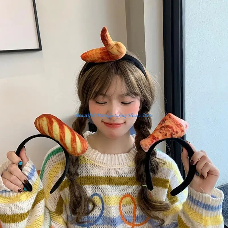 

E56A Hotdog Headband Funny Party Headband Hat Costume Funny Headband