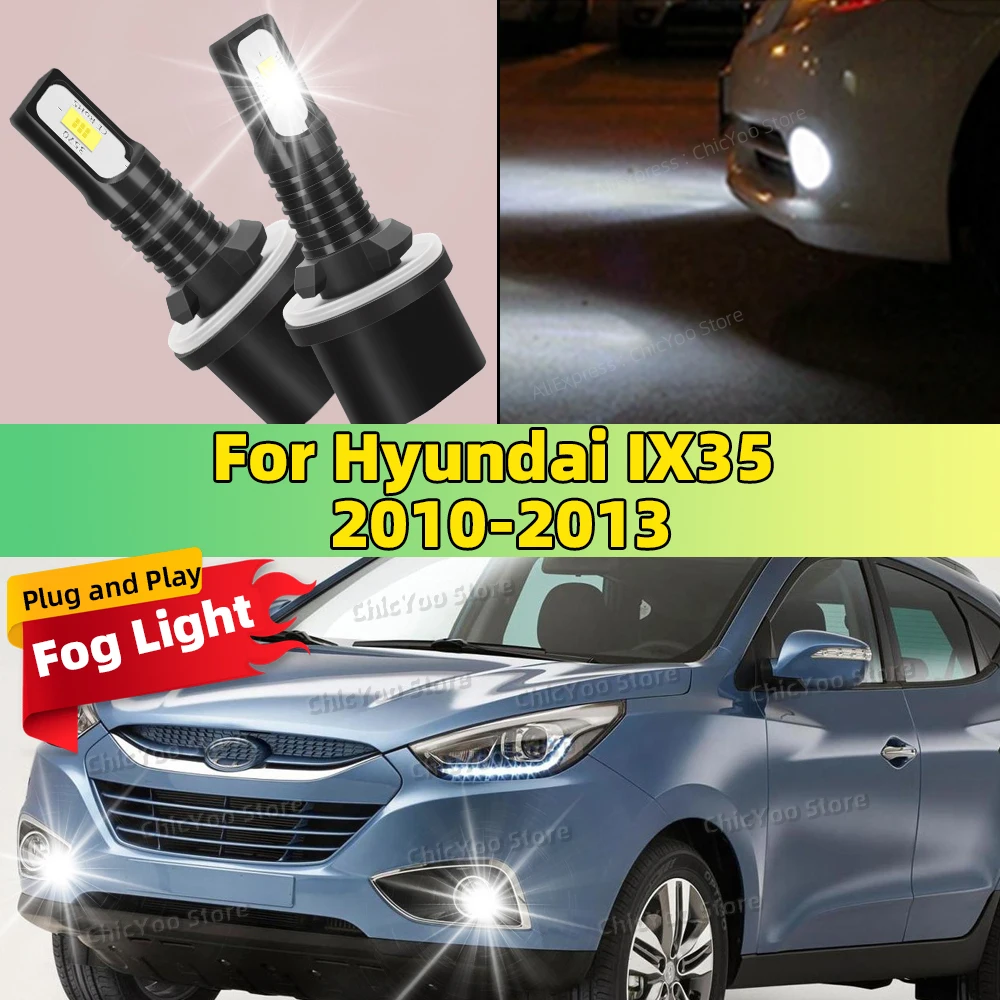 

Для Hyundai IX35 2010 2011 2012 2013 2 шт. светодиодная лампа автомобиля передняя противотуманная фара 20000LM ультра яркая Plug and Play в 5 минут