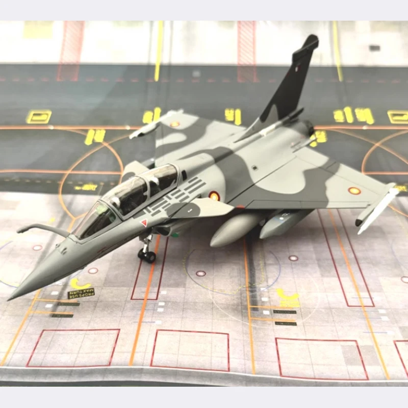 Diecast 1:72 Scale French Rafale B fighter simulation Alloy Finished aircraft Static Decoration Souvenir Gifts For Adult Boy