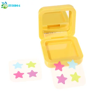 ●1Box 32 Patches Acne Patch Fade Repair Invisible Acne Removal Stickers Four-color Concealer Makeup Tool Star Style With Mirror