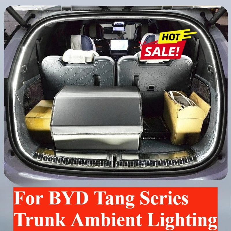 

Свет багажника, светящийся, добро пожаловать, окружающее освещение - установка Plug-and-Play, декоративные лампы для автомобиля для BYD Sealion 8 Tang, все серии